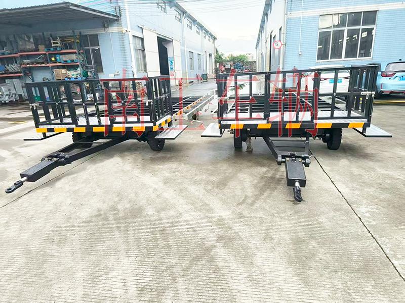 5吨带不锈钢配件牵引星空(中国) 护栏型全挂车